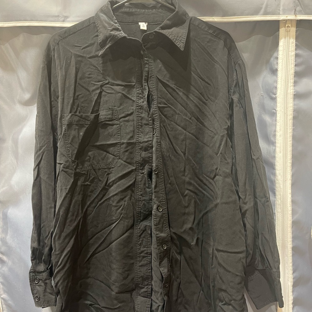 Glam Charcoal Button-Up Shirt